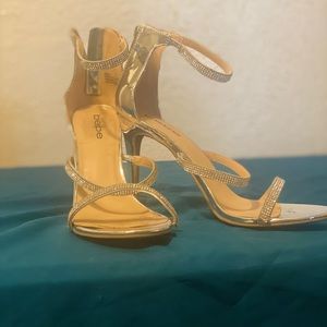 Silver Bebe Heels